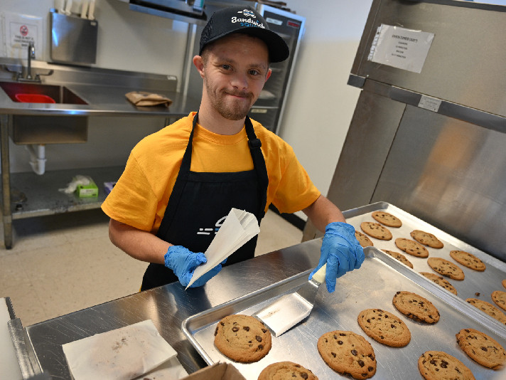 Dillon bagging cookies